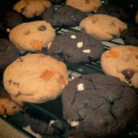chocolate papaya cookies / spicy mango cookies