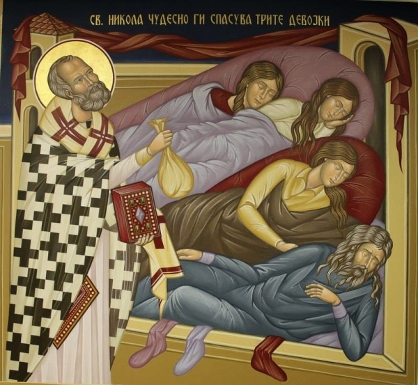 St. Nicholas Almsgiving Icon